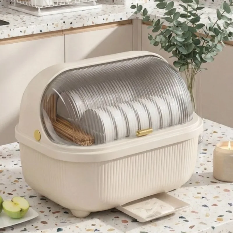 Cupboards, tableware storage boxes, floor-mounted kitchen storage drain dish racks, household side cabinets, dishboxes with lids