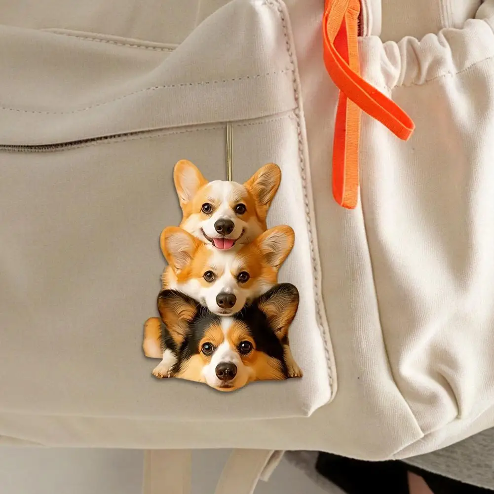 

Rearview Mirror Hanging Decorations Automobile Pendants Adorable Cat Dog Acrylic Charms for Car Mirror Bag Festive Home