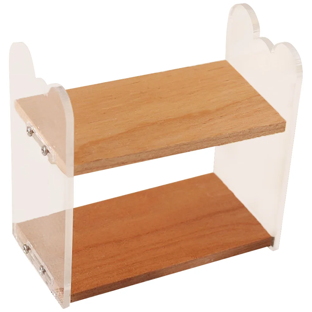 

Miniature Storage Rack Miniatures Bookshelf Decor Kitchen Ornament for Crafts House Desktop