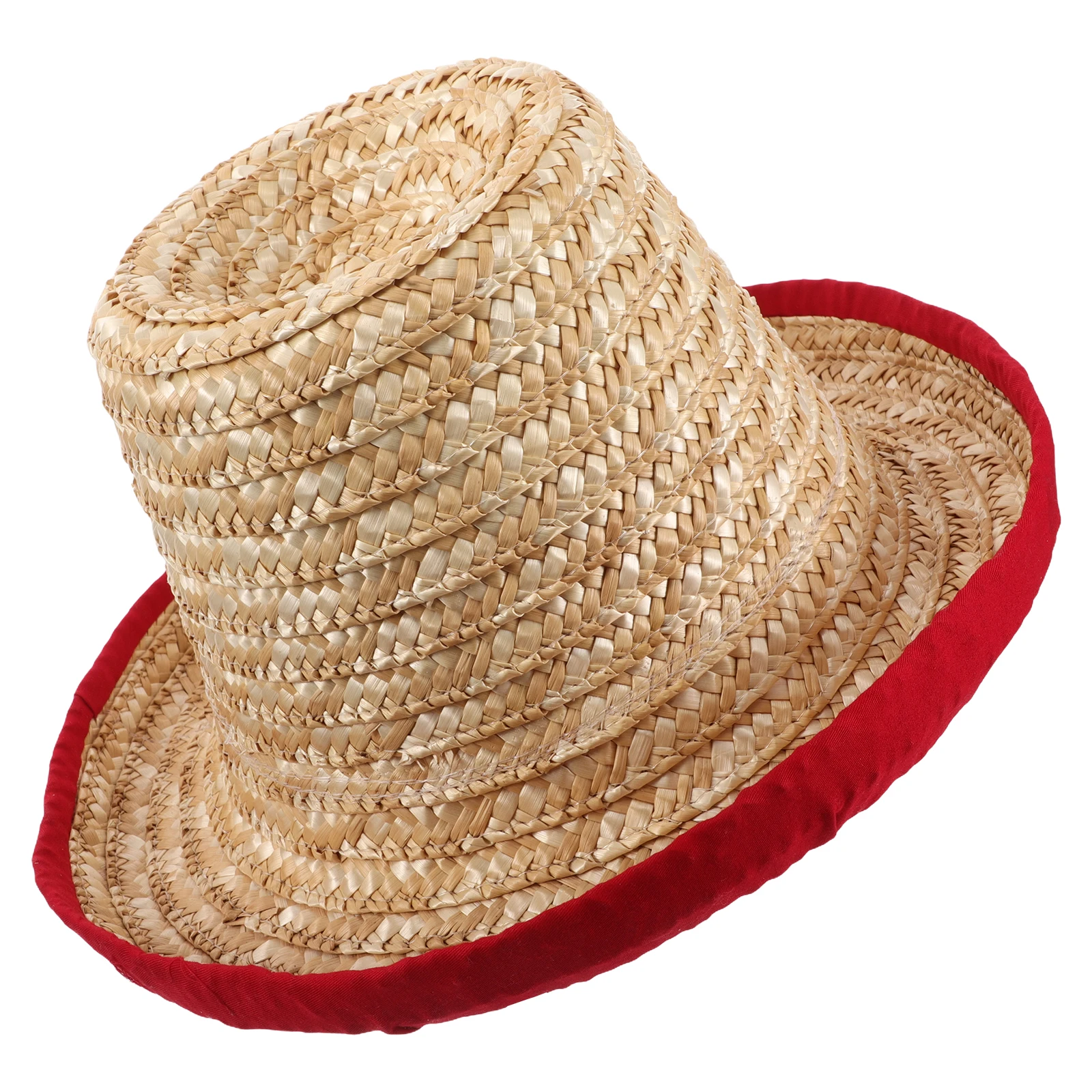 

Acrobatic Straw Hat for Men Women Summer Beach Cosplay Performance Sun Protection Large Brim Elegant Design Versatile Use Party