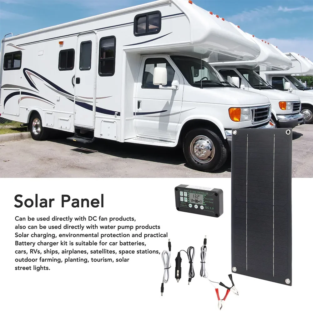 600W For Solar Panel Kit 100A MPPT Charger Controller For Car RV Caravan Portable Energy Monocrystalline Electrical Suppli