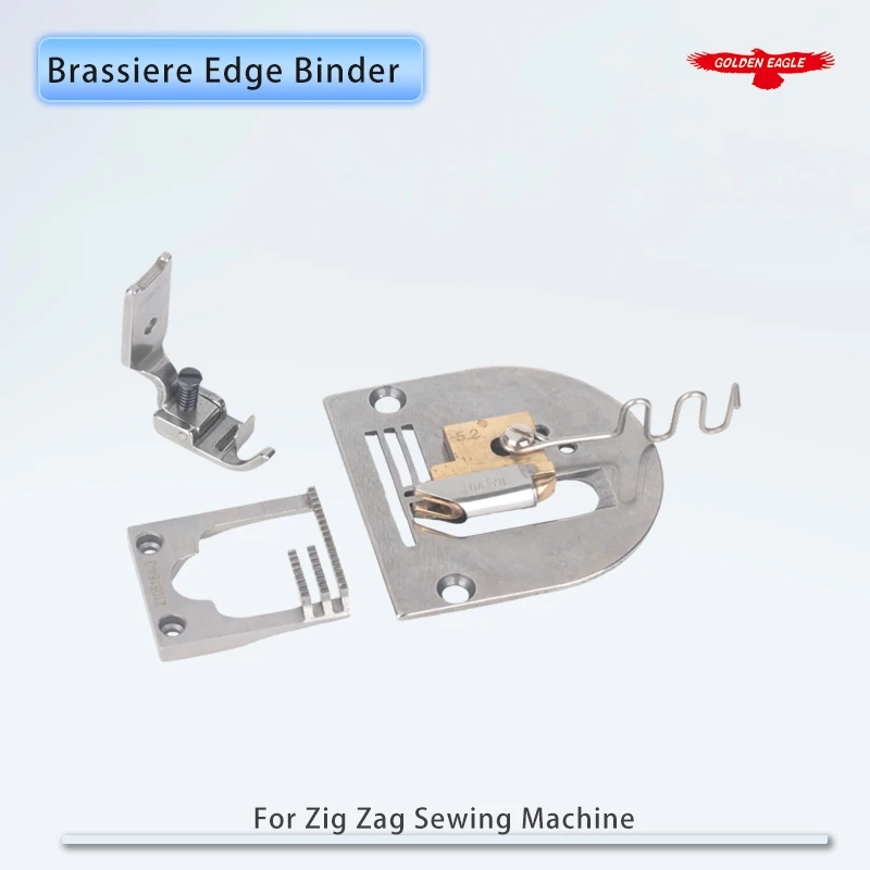 Brassiere Edge Binder ASM. For JUKI LZ-2280, LZ-2284, LZ-2290A, Singer 457 Industrial Zig Zag Sewing Machines 5.2mm 6.4mm 8mm