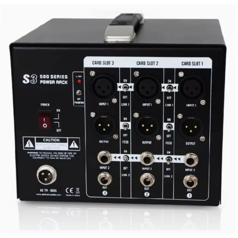 

S3 Triple Channel 500 Series Module Studio Power Rack with Powerful Supply and Multi-slot Design for Recording