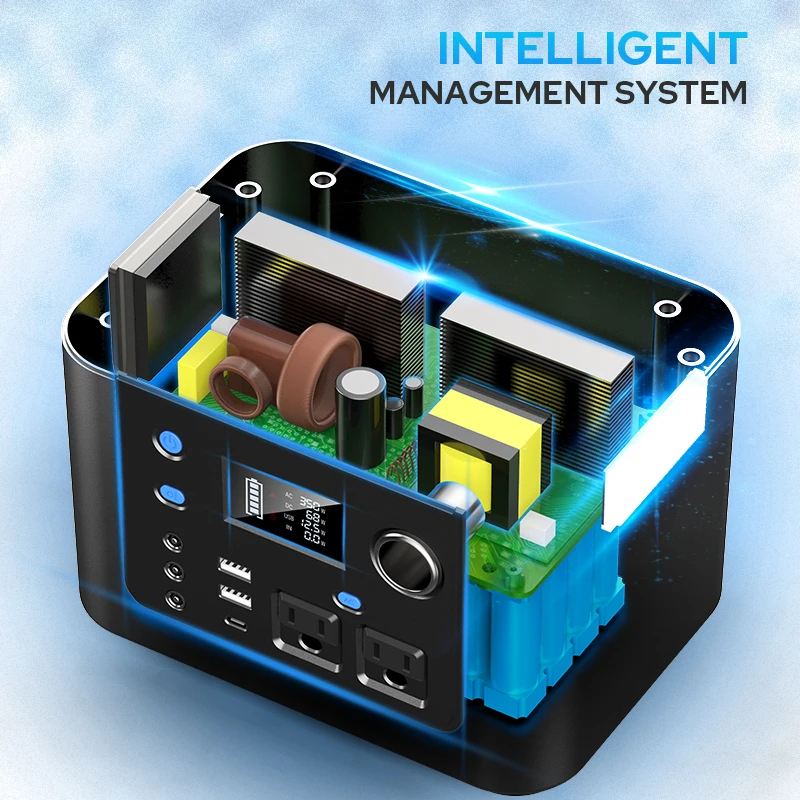 Unikalna stacja zasilania Powkey Home 110V 220V, generator solarny kempingowy 350W 1000W 500W 600W 300W, przenośna stacja zasilania na kemping