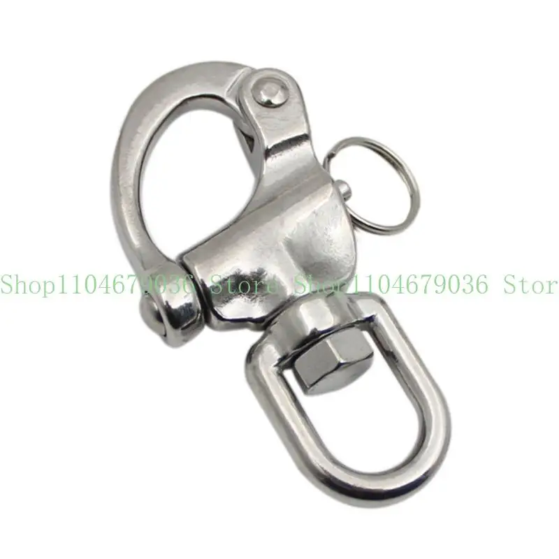 

652F Eye Hook Heavy Duty 304 Stainless Steel Rings Rolling Shackle Device Simple Installation for Yacht
