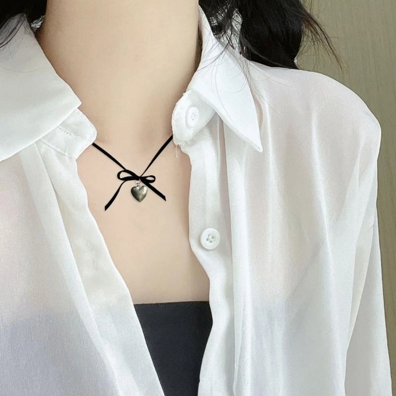 Heart Pendant Necklace Pendant Necklace Adjustable Length Necklace Perfect Gift for Couples Men Women Boys Girls