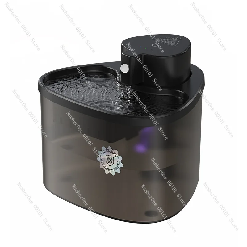 Pet cat water dispenser, automatic circulation with large capacity, intelligent sensing for active water, non plugged in,