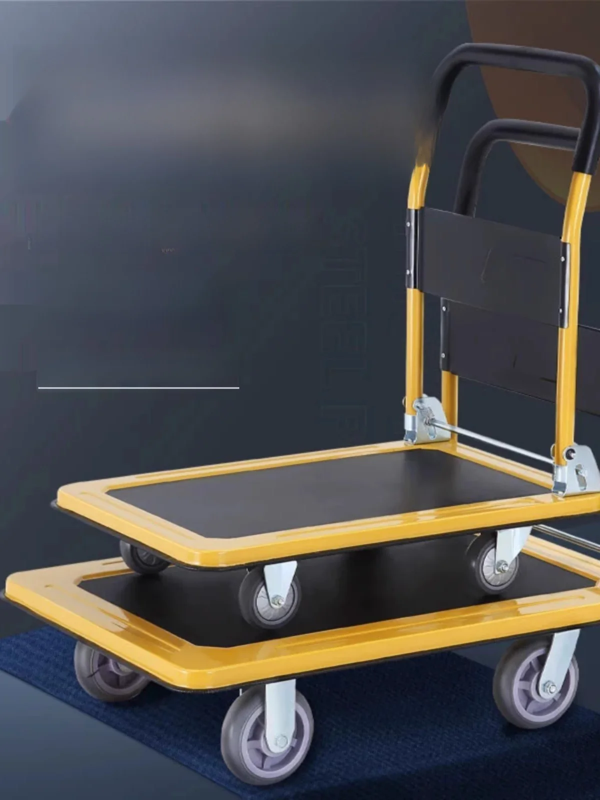 carrello-portatile-leggero-a-quattro-ruote-pieghevole-con-struttura-in-acciaio-per-uso-domestico-ufficio-e-trasporto-merci