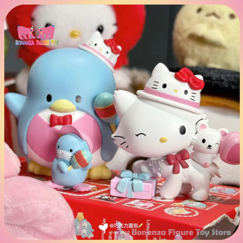 New Pop Mart Sanrio Family Hello Kitty 50th Anniversary Series Blind Box Collection Mystery Box Decoration Kids Birthday Gifts