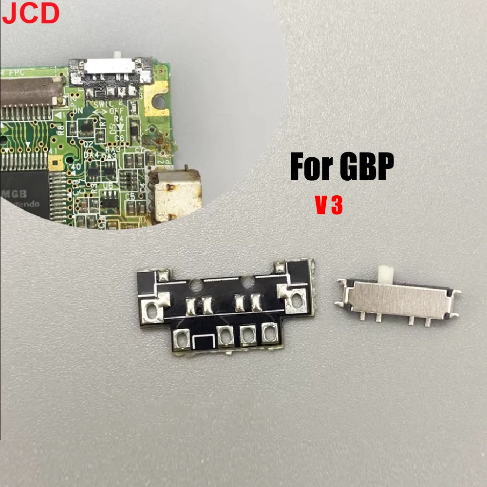 JCD 1 шт. для игровой консоли Gameboy GBP GBC GBA SP GB кнопка включения питания подходит для переключателя версии GBC GBP V3