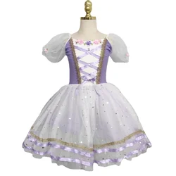 Ballet Dress for Kids Giselle Professional Competition Dance Lilac Puffy Skirt Long Dress Adult Ballet Costume