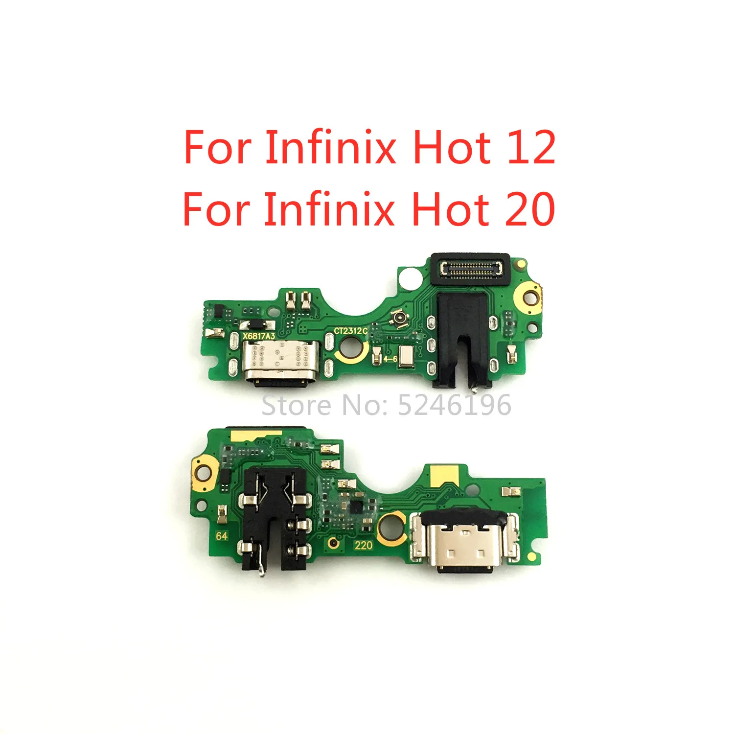 

1 шт. USB-порт для зарядки, зарядное устройство, гибкий кабель, базовый разъем для Infinix Hot 12 X6817 Infinix Hot 20 X6826, запасная часть