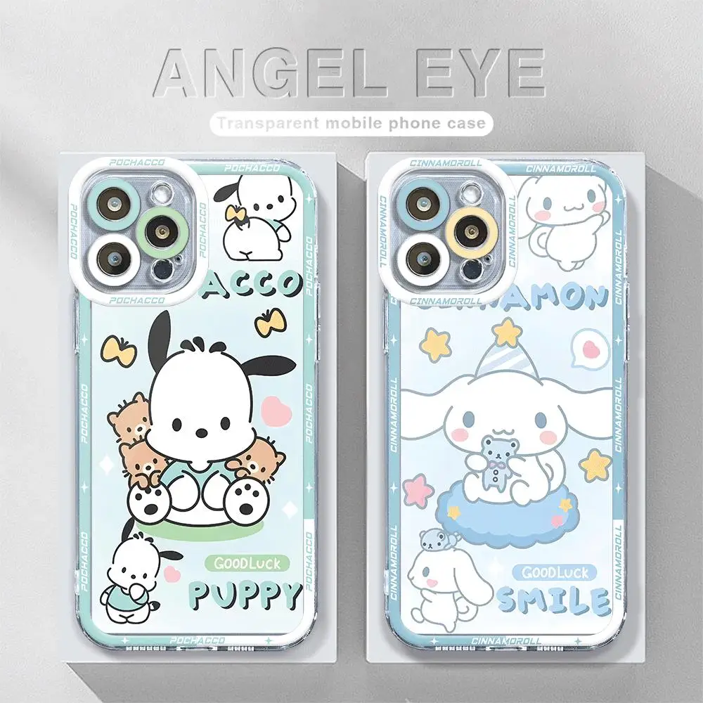 

Case for iPhone 13 Pro Max 11 14 Pro 15 Plus X XS 12 Mini SE XR 7 6s 8 15 Pro sanrio Comic Cute Cover Clear Silicone Bag Coque