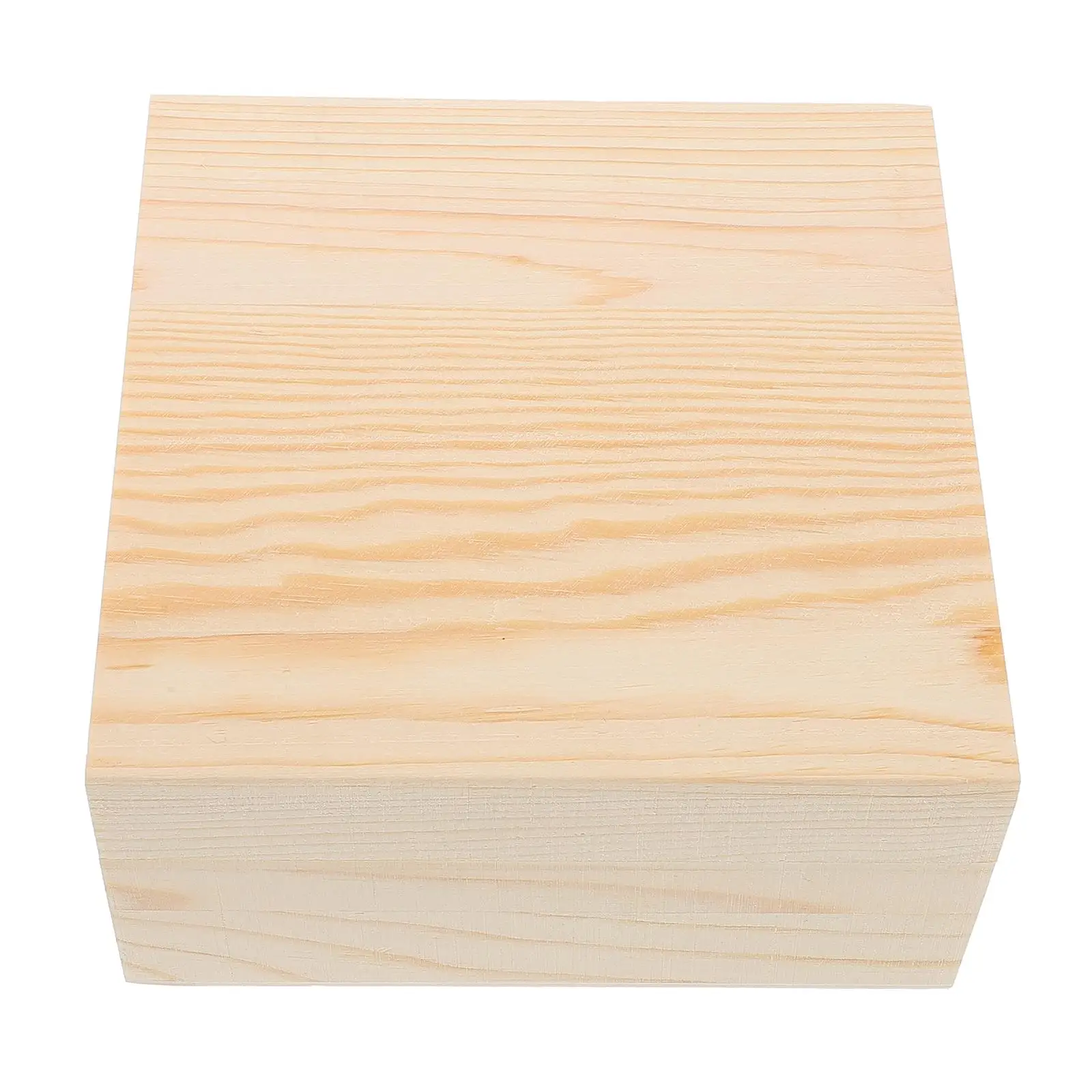 

Wooden Jewelry Storage Box for Rings Necklaces Earrings Small Unfinished Beige Container Rustic Wood Keepsake Display Box Office