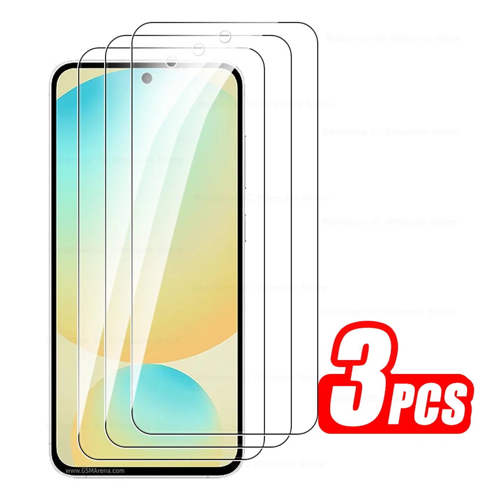 Sumsung S24FE Protective Glass 3PCS Clear Screen Protector For Samsung Galaxy S24 FE S 24 24FE 6.7inch 2024 Tempered Glass Films