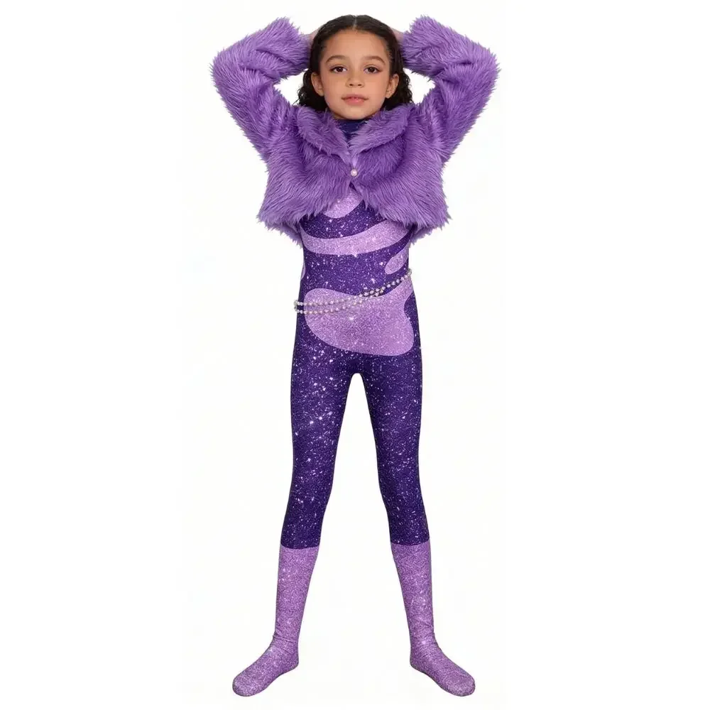Gazelle Cosplay Costume Kids Girls Jumpsuit Headband Wig Fantasia Roleplay Outfits Halloween Carnival Disguise Clothes - view 6