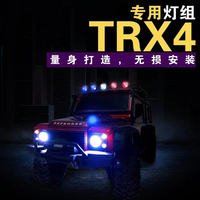 Led Front back control IC light group kit Chassis searchlight Warning lights For 1/10 RC Crawler Car Traxxas TRX4 Defender Parts