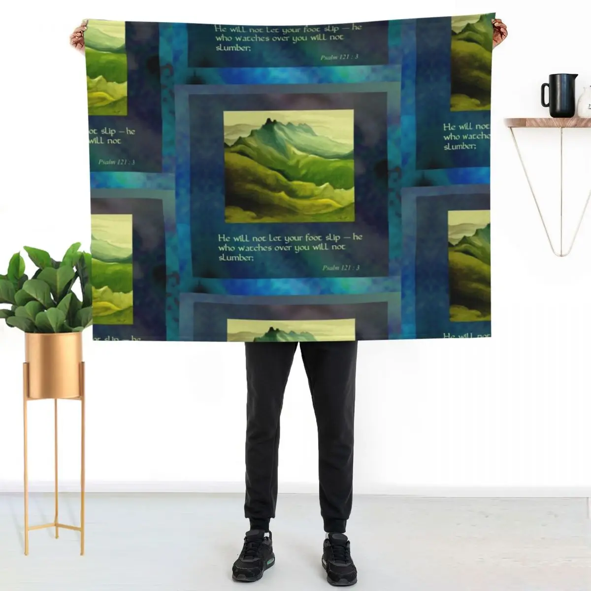 He Will Not Let Your Foot Slip Throw Blanket Camping Tourist Decorative Beds Custom Beautifuls Retros Blankets