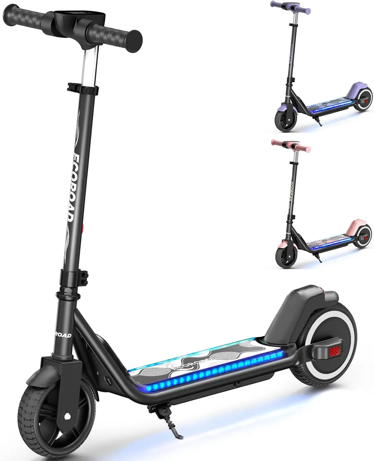 سكوتر كهربائي للأطفال يتسع لـ 6-12، سرعات 3/6/10 ميل في الساعة للراحة القصوى، سكوتر كهربائي بارتفاع قابل للتعديل، 150 وات وفرامل مزدوجة #1