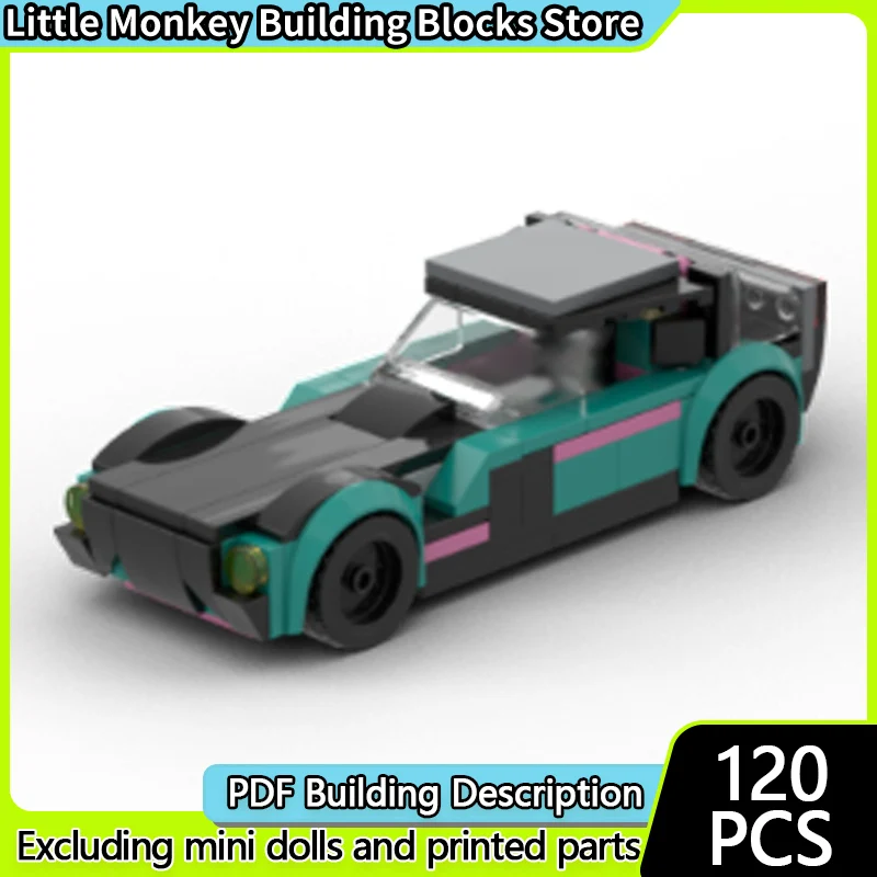 

Speed Racing Car Model MOC Building Bricks American Muscle Car Modular Technology Children Holiday Gifts Assemble Toys Suit