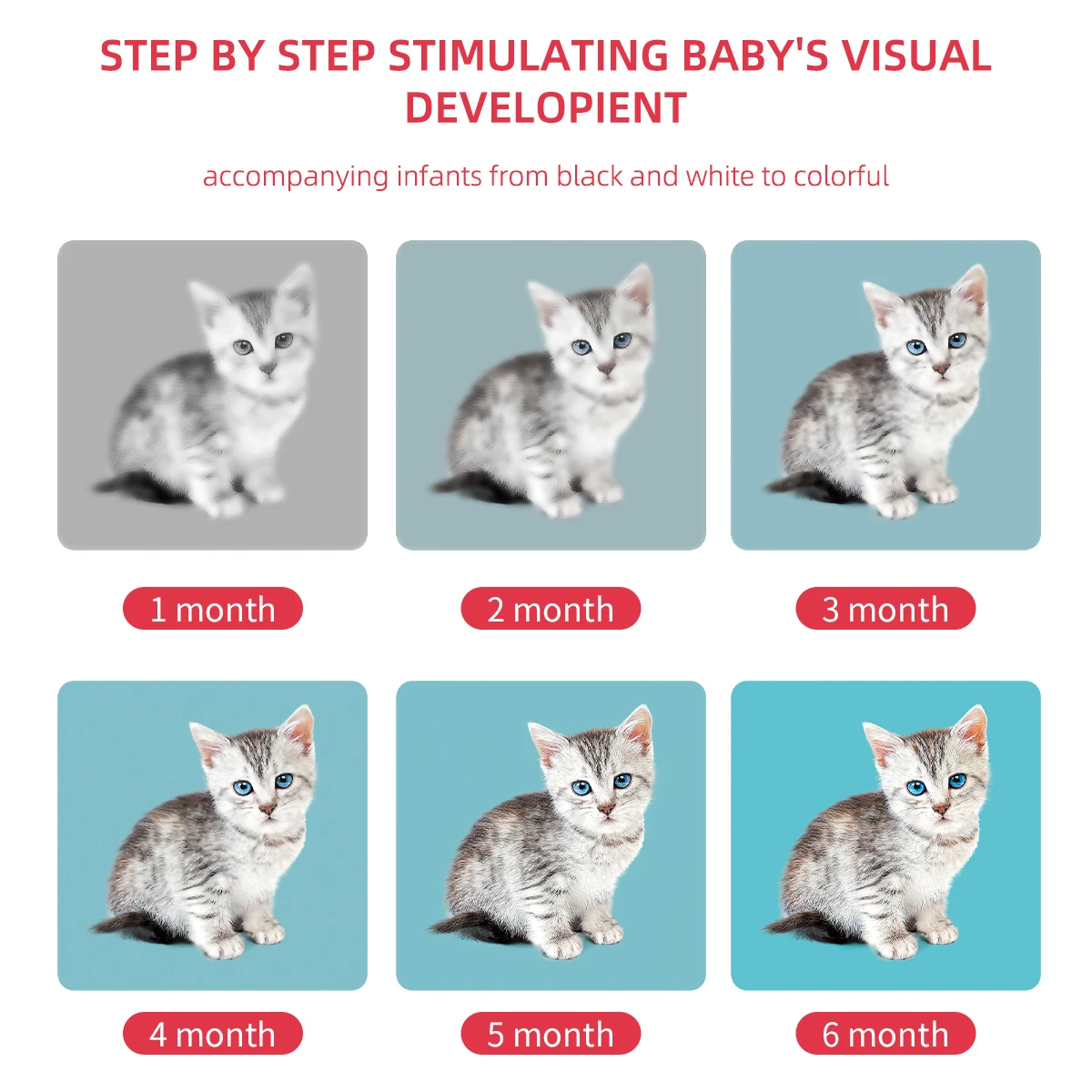 Cartões de Estimulação Visual, Exercite a Visão do Seu Bebê, Melhore a Cognição do Seu Bebê, Primeiro Presente para Crianças 0-2 Anos de Idade