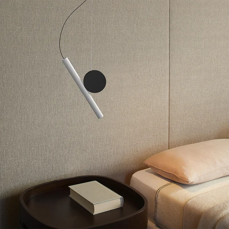 

Nordic bedroom bedside pendant lamp Simple bar Modern minimalist creative design Sense of restaurant study Hotel pendant lamp