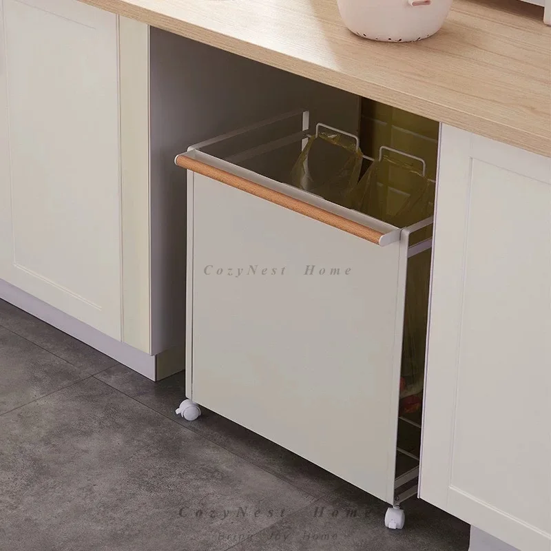 Simple Wrought Iron Trash Bin Large Sorting Garbage Rack Kitchen Garbage Bag Support Rack