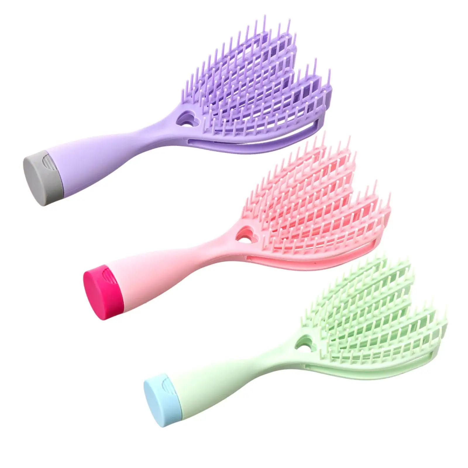 فرشاة فك تشابك الشعر الرطب ، اكسسوارات دائمة ، مريحة للاتصال ، لينة ومرنة ، مشط تدليك متعددة الأغراض ، تنفيس الشعر
