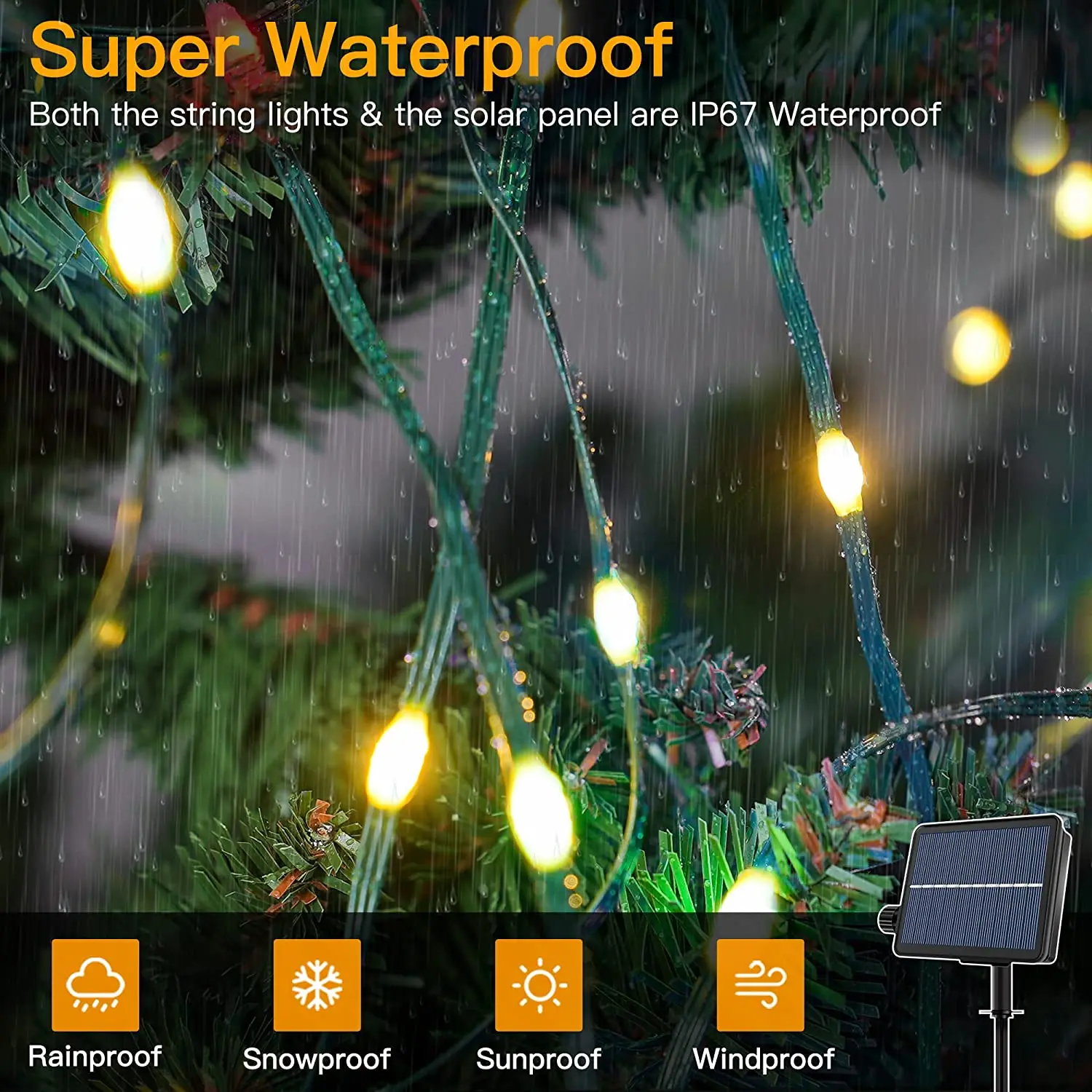 Garden Solar Lights Outdoor Waterproof,Christmas Decorations 2023,IP67 Waterproof 150m Garland 8 Twinkle Mode For New Year Decor