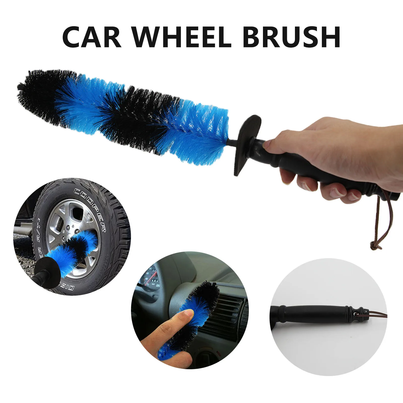 

Multifunction Car Wash Brush Kit Car Truck Motor Engine Grille Wheel Clean Brush Tire Rim Cleaning Tool 17Inch Long Easy Reach