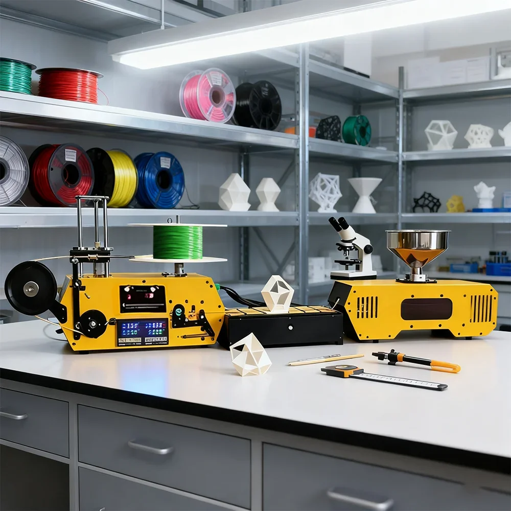 For PLA PETG PA ABS Plastic HT400 3D Printing Filament Extruder Automatic Desktop Extruder Wire Diameter Winding 1.75mm 3mm