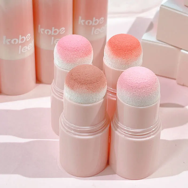 Double-ended Blush Stick Soft Face Brightening Contouring Shadow fard Powder Peach Pink Cheek Tint cosmetici per il trucco coreano