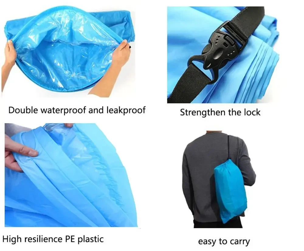 Saco de dormir para exteriores, sofá cama inflable ultraligero para acampar, saco de aire perezoso, sofá de playa, saco de capas