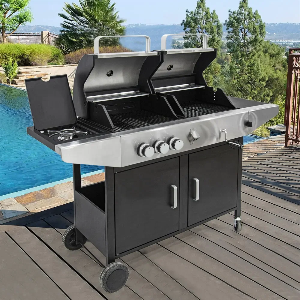 Barbecue stove large outdoor villa courtyard American smoke Barbecue BBQ