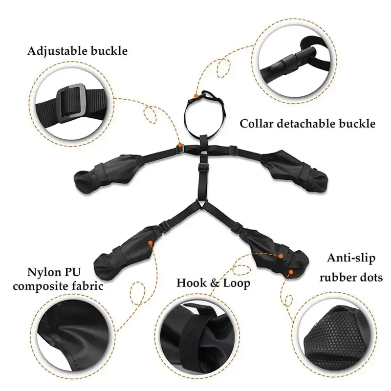 Anti-Slip Dog Suspender Boot Leggings, Waterproof Paw Protector, Dirt-Proof Stay-On Outdoor Dog Rain Booties