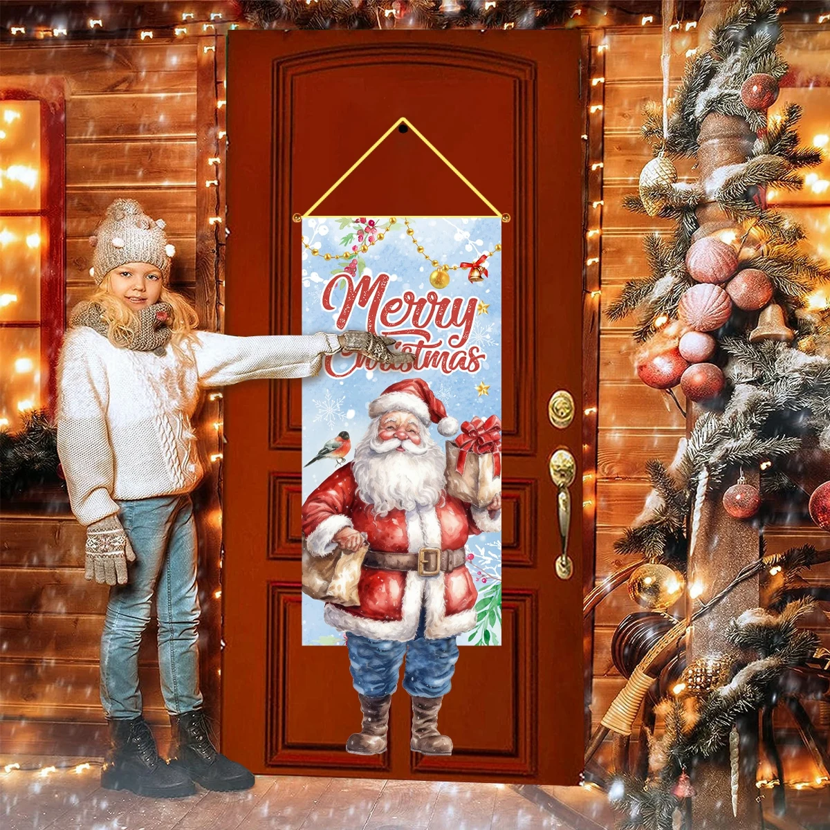 عيد الميلاد أعلام معلقة عيد ميلاد سعيد الديكور للمنزل 2024 أعلام معلقة عيد الميلاد الحلي نافيداد ناتال السنة الجديدة هدية 2025