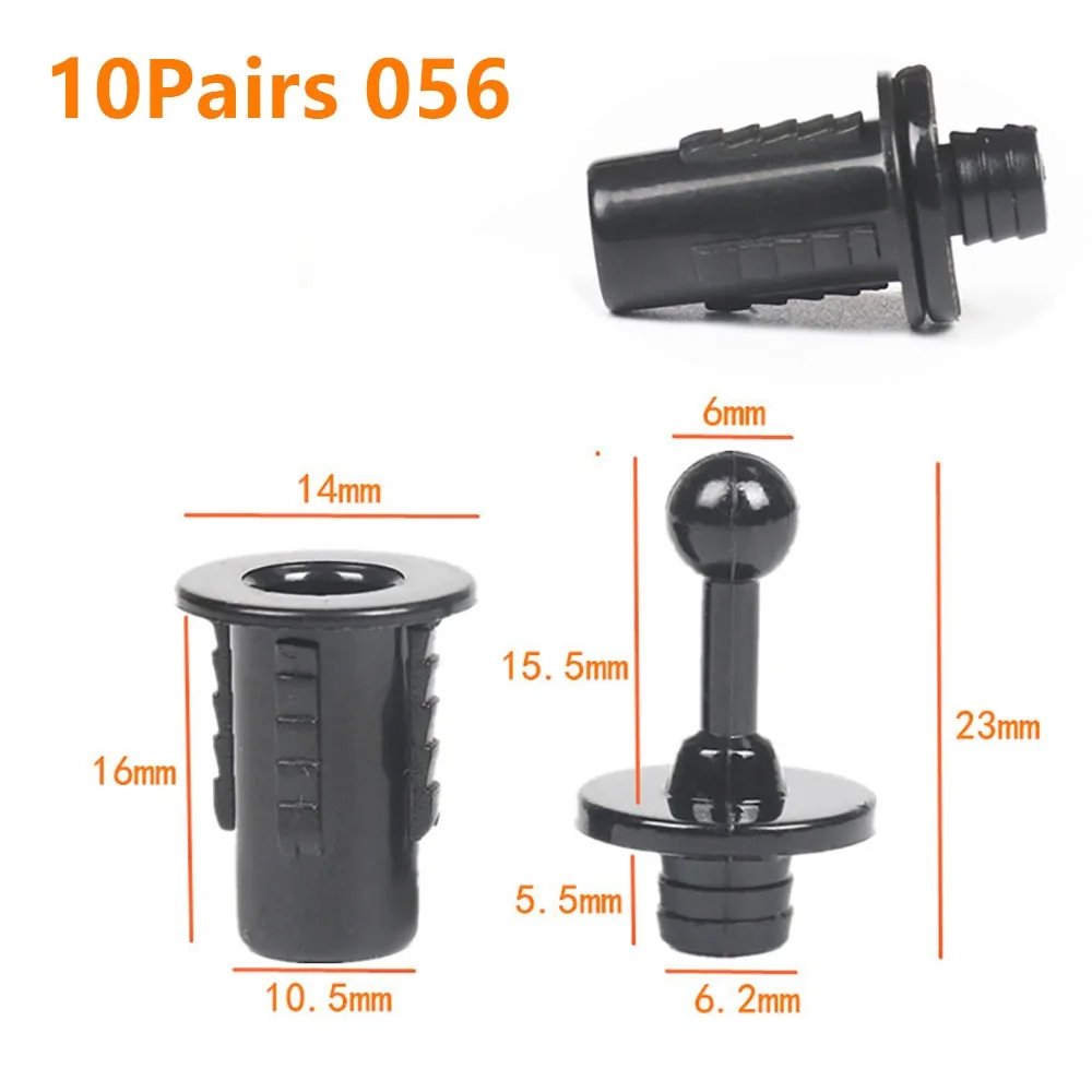 10Pairs Screw Clip Speaker Grill Pegs Kit DIY Plastic Audio Speaker Buckles Pin Type Ball Socket Net Cover Buckles