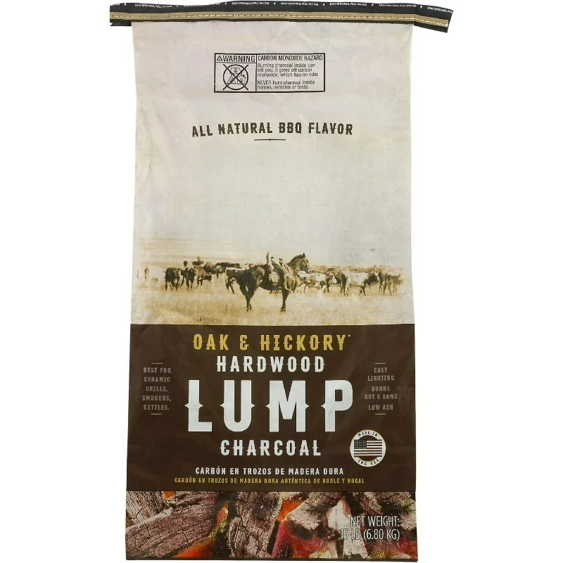 15 Pound Oak & Hickory Lump Charcoal