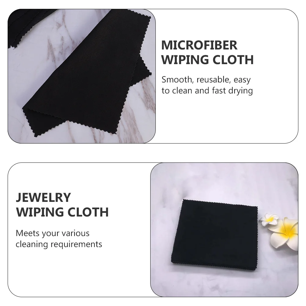 

50Pcs Microfiber Cleaning Cloth for Glasses Lenses Jewelry Instruments Reusable Smooth Fast Drying Glasses Cleaning Cloth