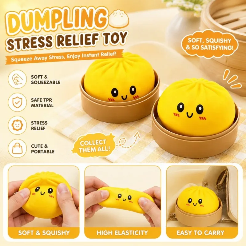 

Stress Relief Dumpling Squishy Mysteries For Adults Classroom Prizes Party Favors Ball-Y44A