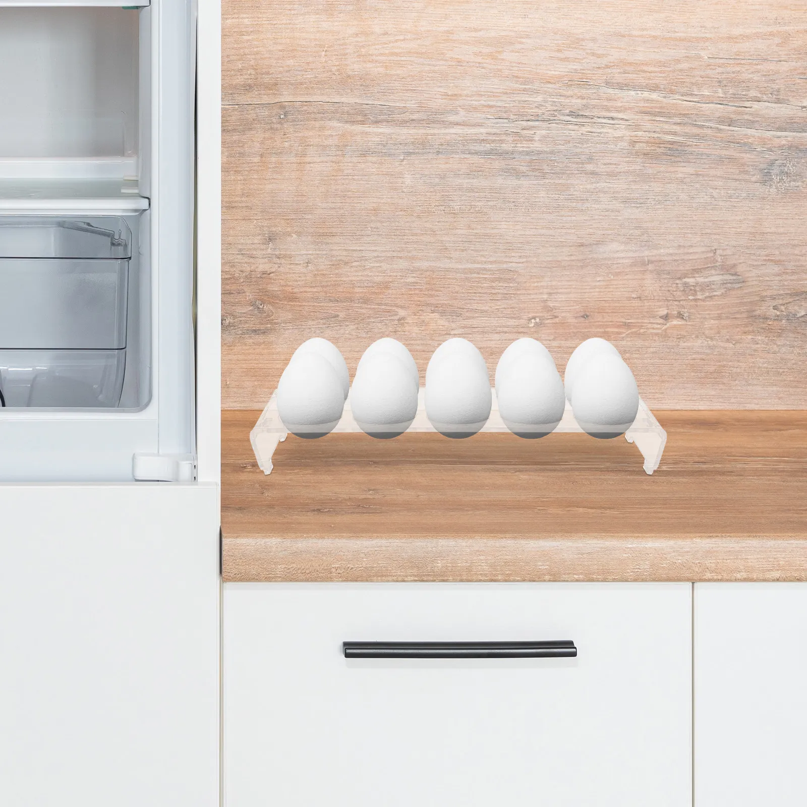 Egg Storage Container for Refrigerator Acrylic Egg Holder Organizer Large Capacity Multi Compartment Design to Keep Eggs Fresh