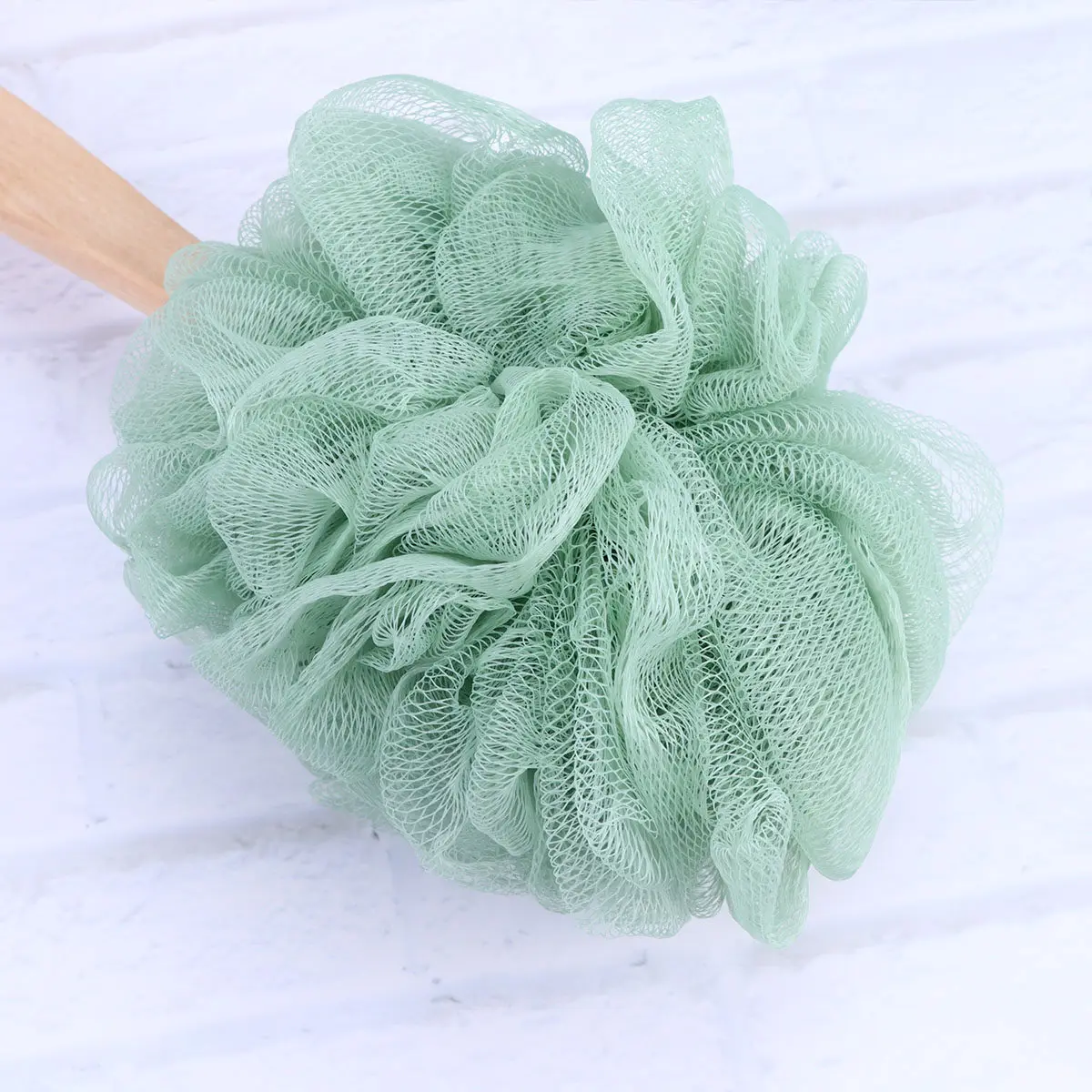 

Набор из 3-х мочалок-щеток для душа с длинной деревянной ручкой для отшелушивания омертвевшей кожи и массажа спины, серо-голубой