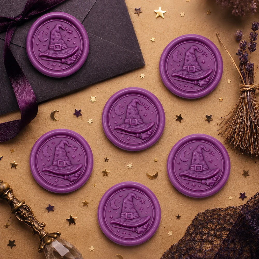 Halloweenowe tłoczone naklejki – Wax Seal Stamp Set recenzja i cena