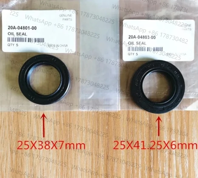 2 sellos de aceite EX17 para Robin EX13 EX21 196CC 211CC 6HP 7HP embrague del cigüeñal del motor/lado del volante 20A-04801-00, 20A-0480