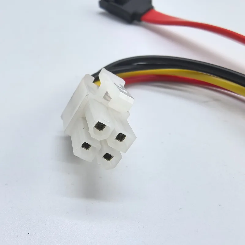 7+15 22pin to 7P SATA 4P 4Pin Power Supply Data Cable 2in1 For HTPC HIN MINI ITX Hard Disk Copier Mainboard Cord 10cm