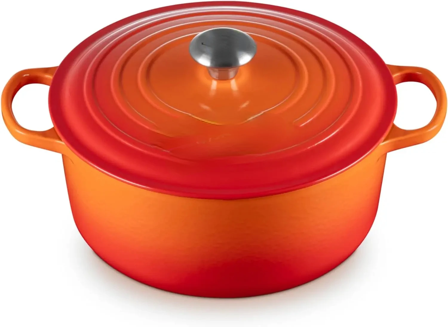 

Enameled Cast Iron Sigature Round Dutch Oven, 7.25 qt., Flame