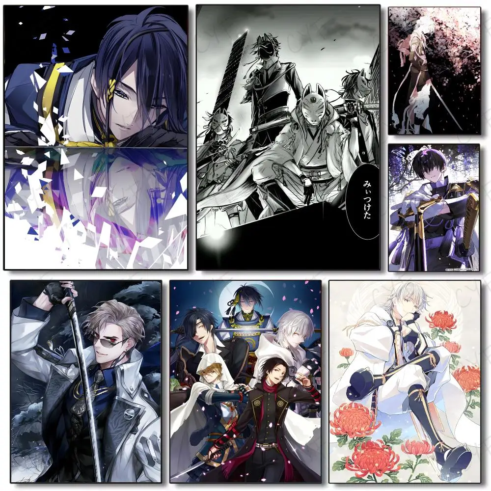 Game Fantasy T-Touken Ranbu Poster Painting Wall Art Mural for Living Room Home Decor and Gifts