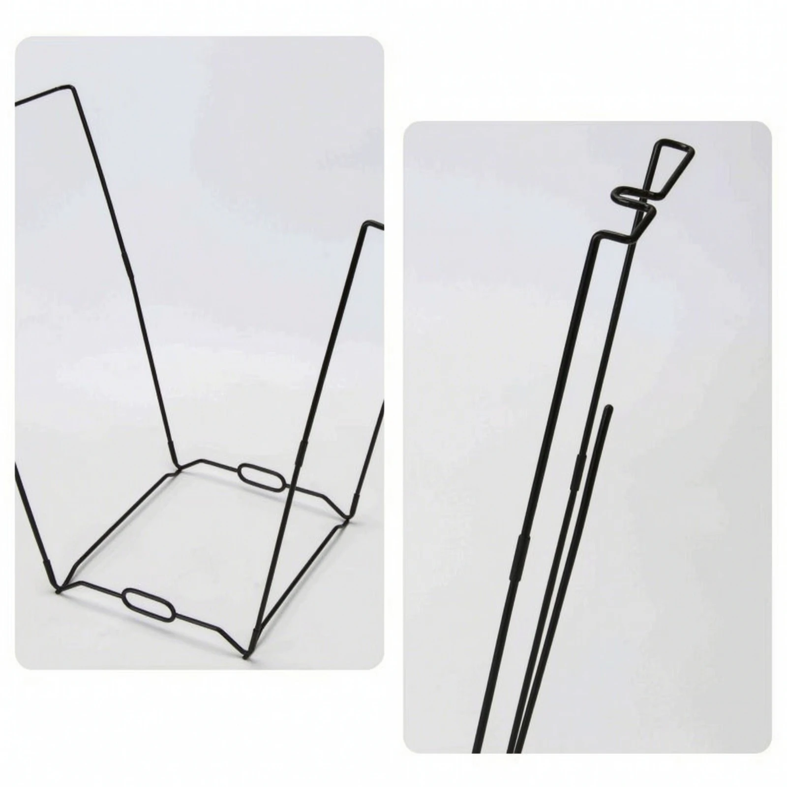 Garbage Bag Holder Metal Garbage Bag Holder with Hooks Wire Space-Saving for Campers, Camping, Yard Work