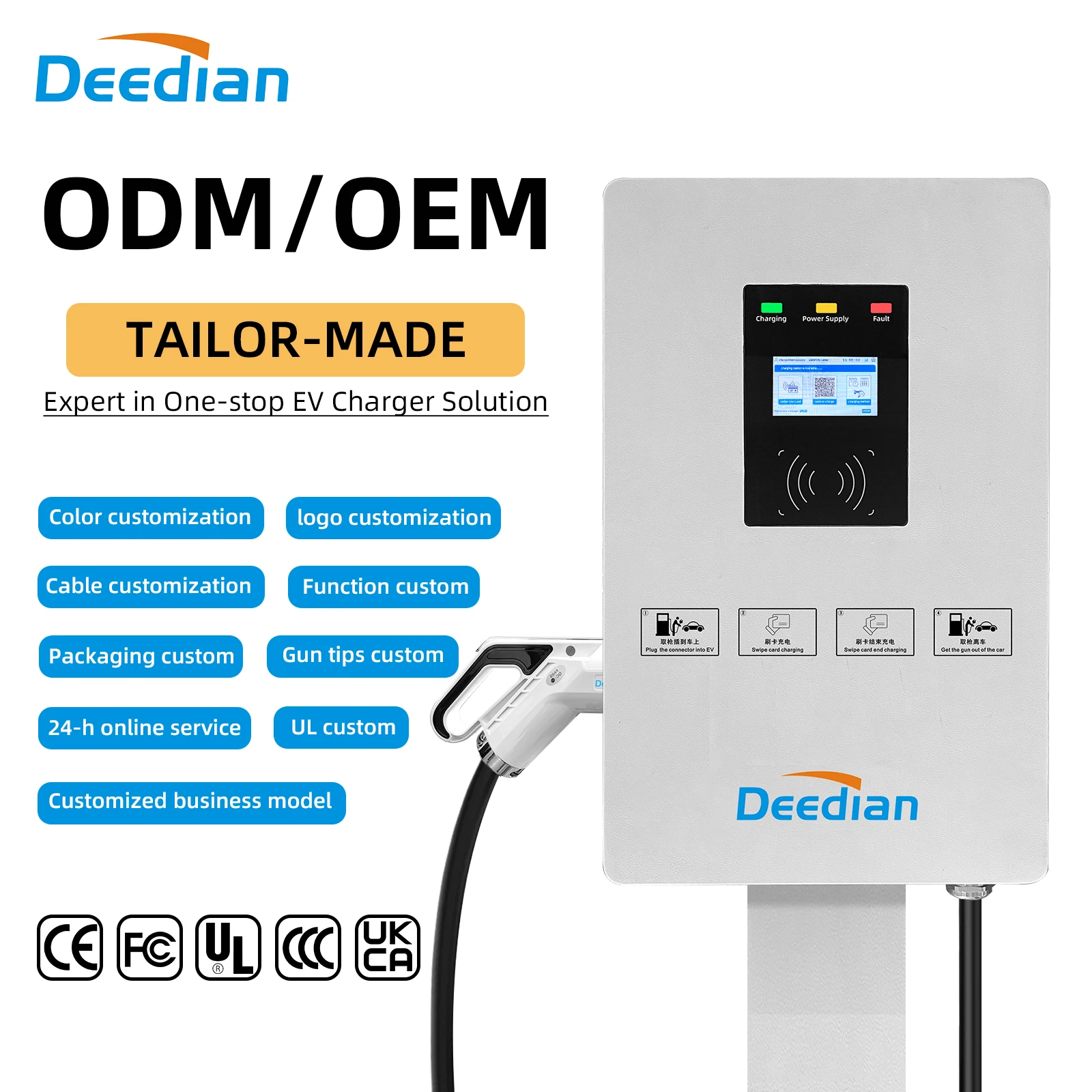 

Highly Compatible 20kW-40kW Bidirectional Touch 3-Phase DC Fast Charger
