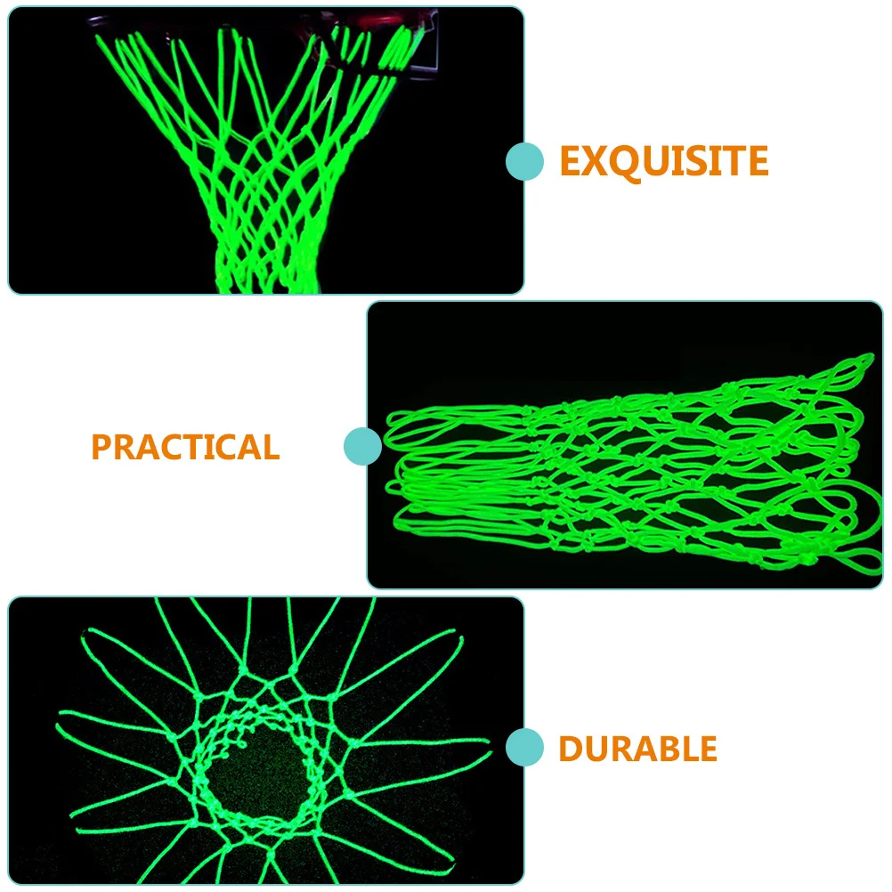 

Luminous Basketball Net Outdoor Nylon Mesh For Heavy Duty Proof Waterproof Replacement Basketball